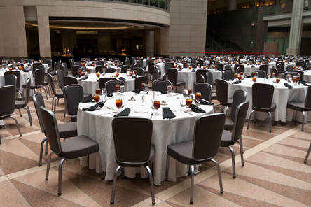 empty banquet hall for gala